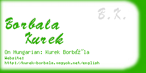 borbala kurek business card